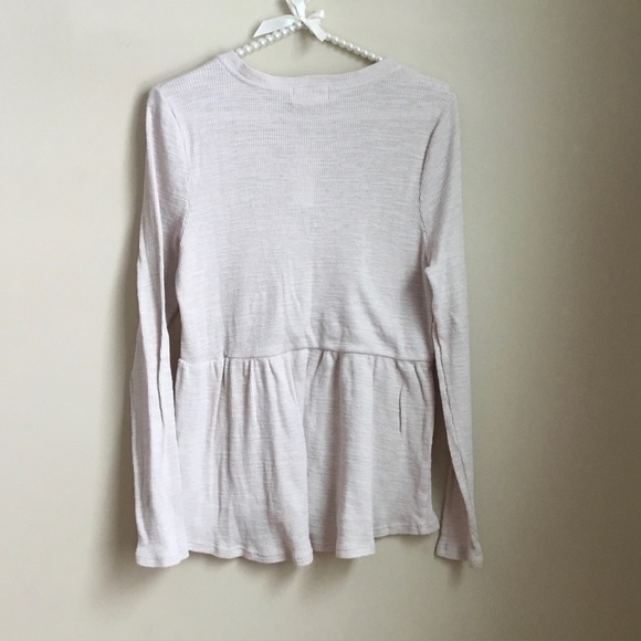 Anthropologie t.la Jill V Neck Baby Doll Peplum Top - Picture 8 of 10